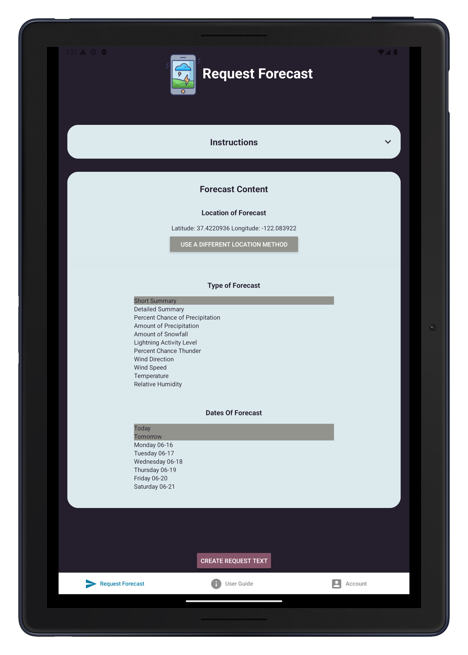 Tablet Screenshot